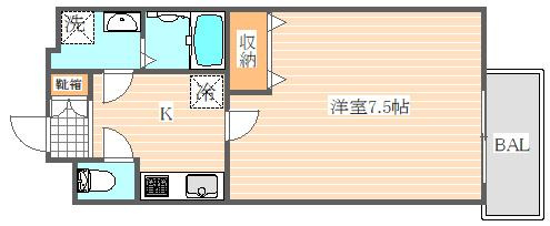 グランフォーレラクゼ箱崎宮前の間取り|使いやすい間取りです。