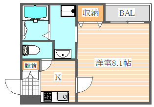 リブレア半道橋Ａ棟の間取り|使いやすい間取りです。
