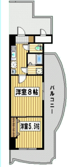 ロイヤル渡辺通154の間取り|使いやすい間取りです。