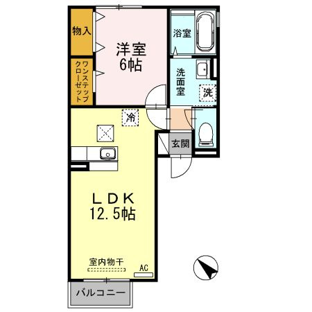 グラン・エスアール B棟の間取り|使い勝手の良い間取りです♪