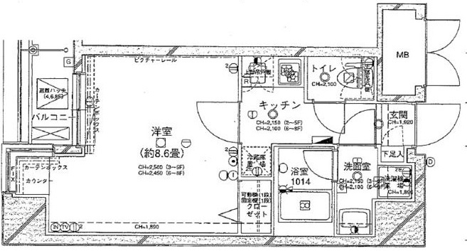 パレステュディオ日本橋東壱番館の間取り|間取りです。