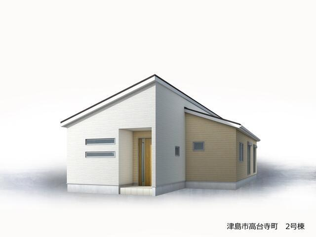 新築戸建て・仲介手数料無料）津島市高台寺町　２号棟の外観|完成予想図（外観）