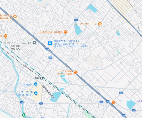 加古川市平岡町中野　中古戸建の地図