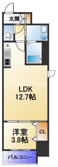 【間取り】 | ラクラス堺筋本町