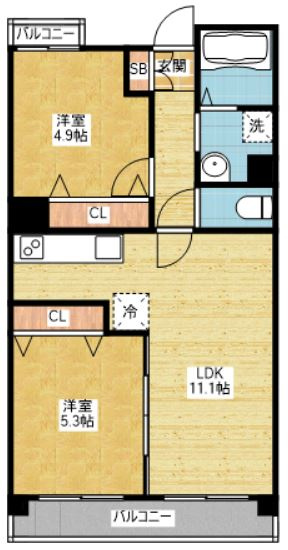 ユーハウス鶴舞Ⅱ❘名古屋市の賃貸ならMy賃貸の間取り|ユーハウス鶴舞Ⅱ