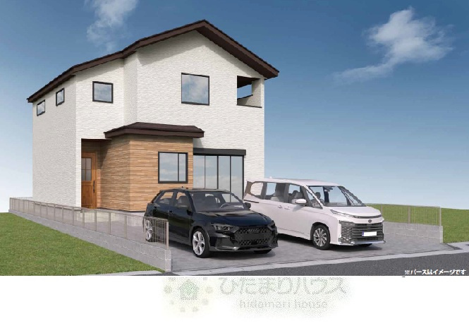 流山市西深井4期　　新築戸建　1号棟の外観パース|2027年1月完成予定です(^^)/お気軽にお問い合わせください♪♪