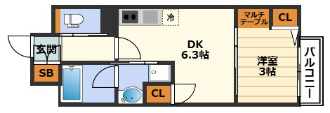 アーバネックス大阪天満宮Ⅱの間取り