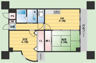 【間取り】 | ホープ清風荘