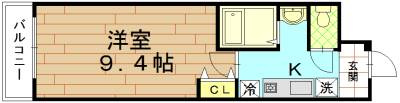 フジテラス東山三条（旧グロリアス三条）の間取り