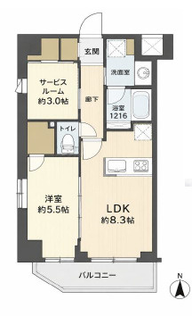 プレール・ドゥーク菊川駅前の間取り