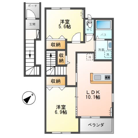 Green　CalmⅤの間取り