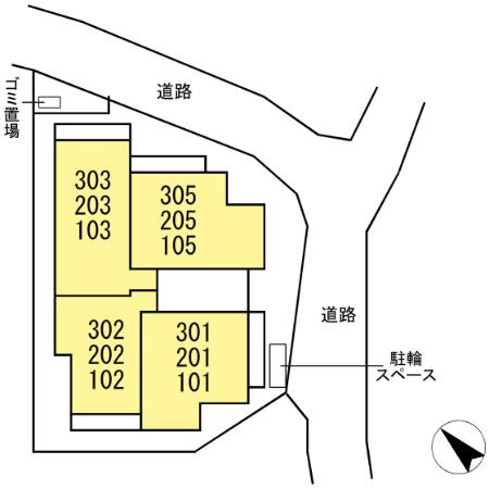 川崎市多摩区菅馬場２丁目のアパートの区画図