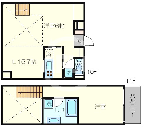 是空NAMBA NISHIの間取り|是空難波西　間取り