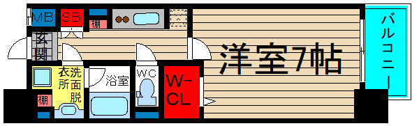 アーバネックス心斎橋Ⅱの間取り|反転
