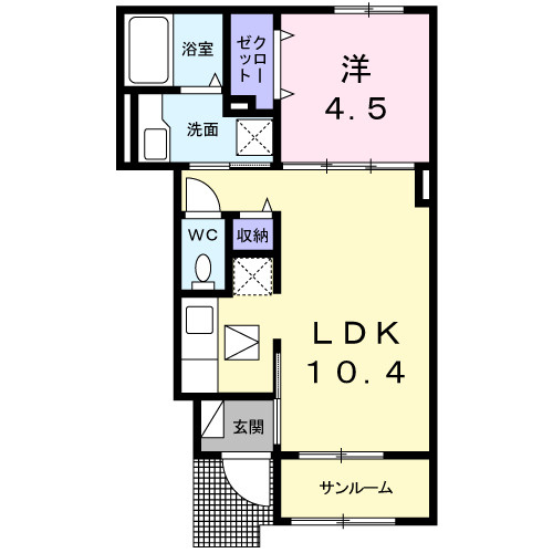 Ｂｌｕｅ　ｗｉｌｌｏｗ　Ⅰの間取り|間取図