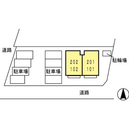 ヴィルヌーブ壱番館の駐車場|駐車スペースもあります☆