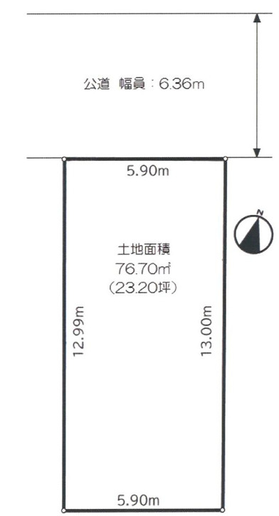 葛飾区金町２丁目売地の土地図