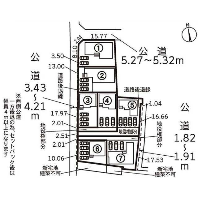 新築戸建て・仲介手数料無料）津島市高台寺町　１号棟の区画図