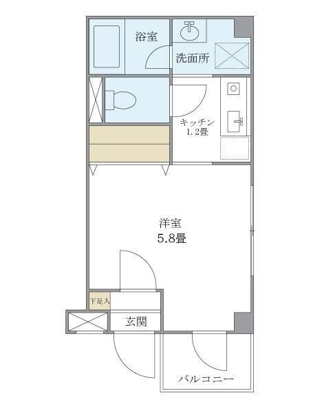 キバサンフラットの間取り|間取りです。