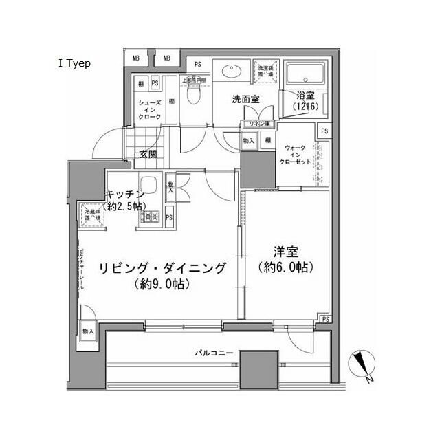 パークハビオ八丁堀の間取り