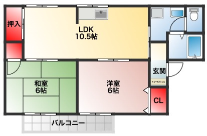 【間取り】 | セジュールエクレアＢ棟