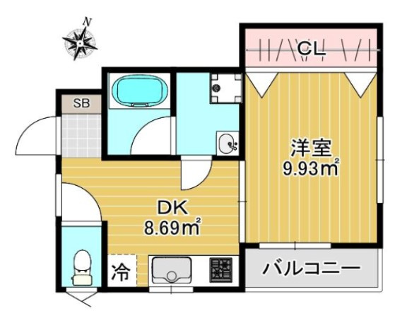 サンフォーレ・5号棟仲介手数料（賃料の1.10ヵ月）の50％OFF対象物件！の間取り