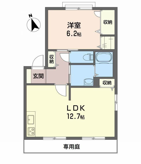 【間取り】 | シャーメゾン東垣生 Ｂ棟