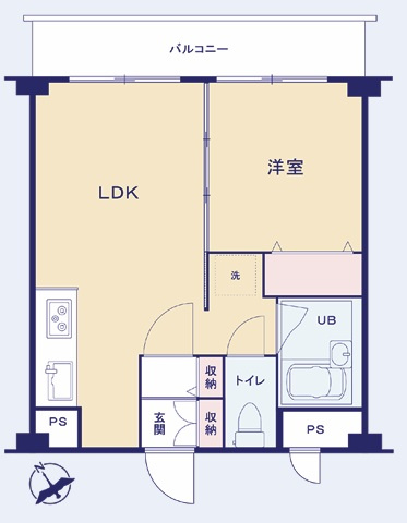 駅徒歩７分！道中にはスーパーもドンキもあってお買い物には困りません！3階エントランスなので実質２階！な【リノベ／スターホームズ二俣川VIII】の間取り