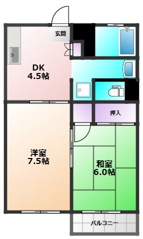 コーポ萩原の間取り
