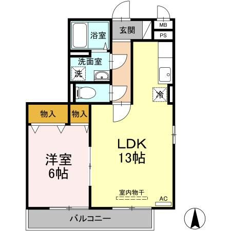 リビングタウン田代外町 D棟の間取り|使い勝手の良い間取りです♪