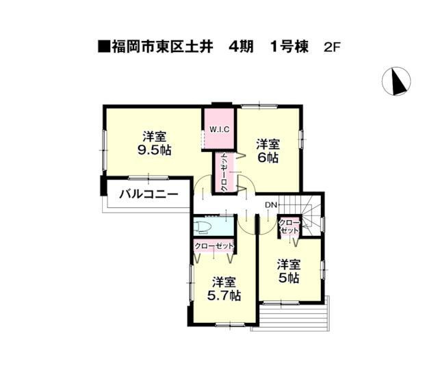 福岡市東区土井２丁目の新築一戸建の間取り