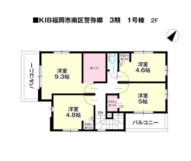 福岡市南区警弥郷３丁目の新築一戸建の間取り