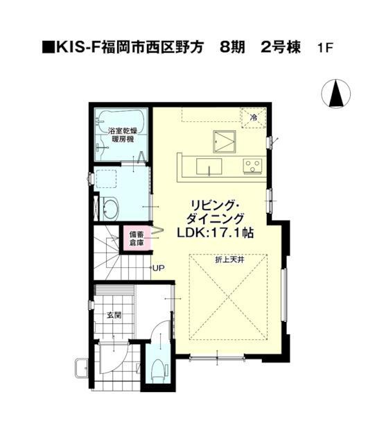 福岡市西区野方５丁目の新築一戸建の間取り