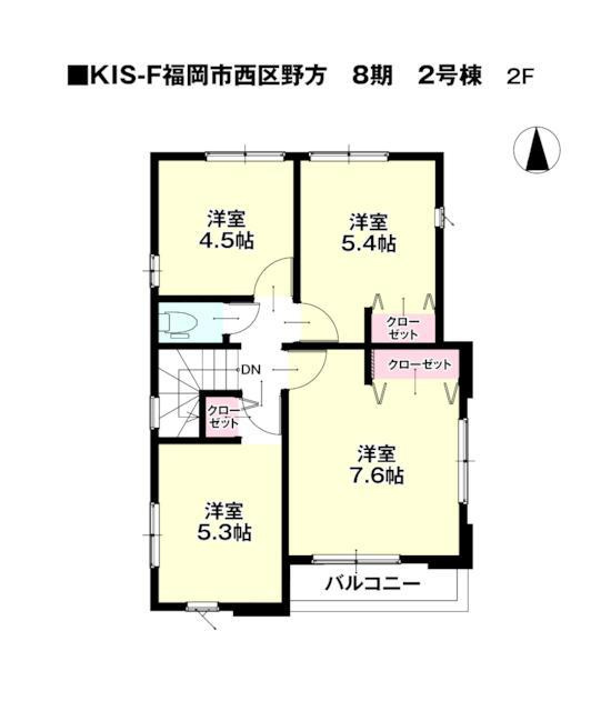 福岡市西区野方５丁目の新築一戸建の間取り