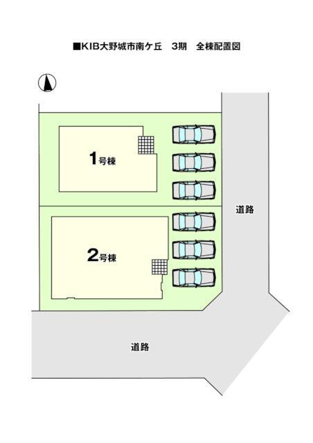 大野城市南ケ丘２丁目の新築一戸建の区画図