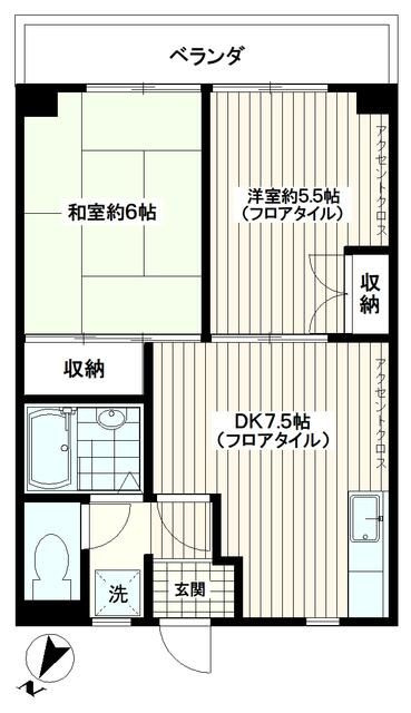双葉町グリーンハイツの間取り