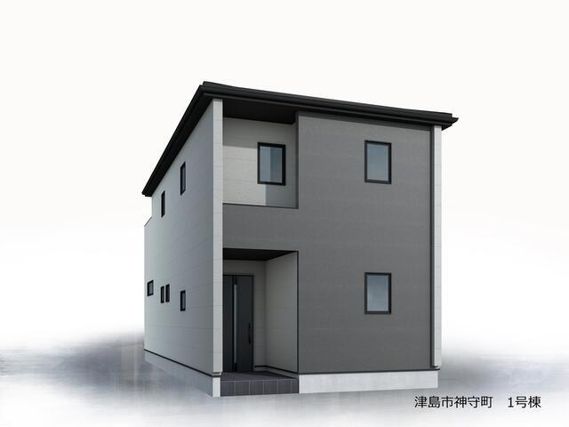 新築戸建て・仲介手数料無料）津島市神守町　１号棟の外観|完成予想図（外観）