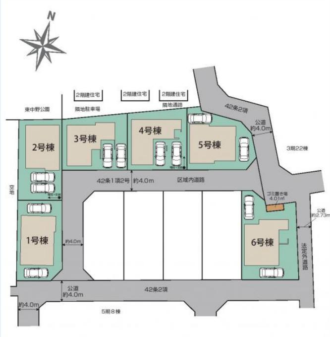 さいたま市見沼区南中野ガーデンパーク4期の区画図