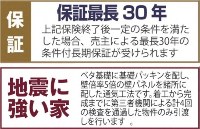 【その他】 | 【仲介手数料が１００万円ＯＦＦ！】■子供が多い公園が目の前■全棟１１４平米超■ＺＥＨ住宅 | 安心にこだわる性能を有しています。