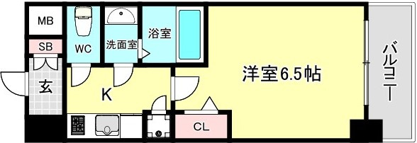 大阪市港区波除２丁目の賃貸マンションの間取り