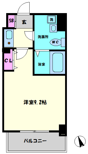 エスリード福島駅前第2の間取り|エスリード福島駅前第2　開放感のある間取り