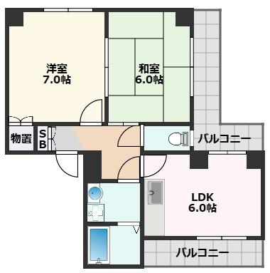 【間取り】 | コスモハイツⅢ
