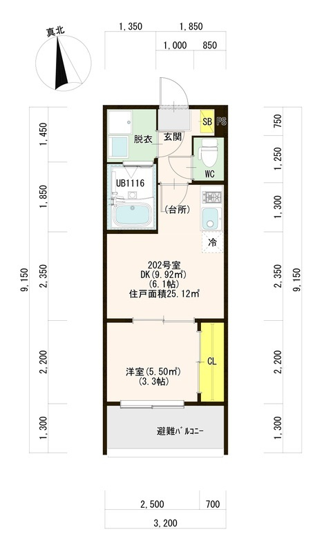 ハーモニーテラス深草越後屋敷町の間取り