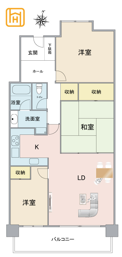 アーベイン東三国の間取り|※図面と現況に相違がある場合は、現況を優先します。