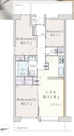 イトーピア南砂町マンションの間取り