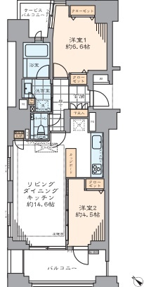 ウエリス銀座二丁目の間取り