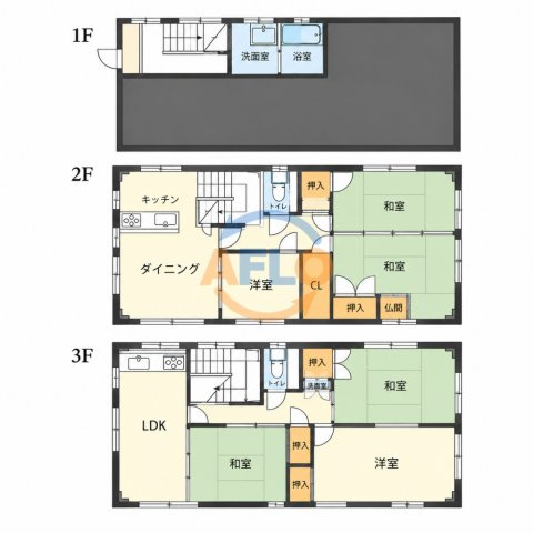 天神橋一丁目戸建の間取り