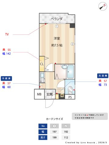 アポテッケン鳴尾の間取り