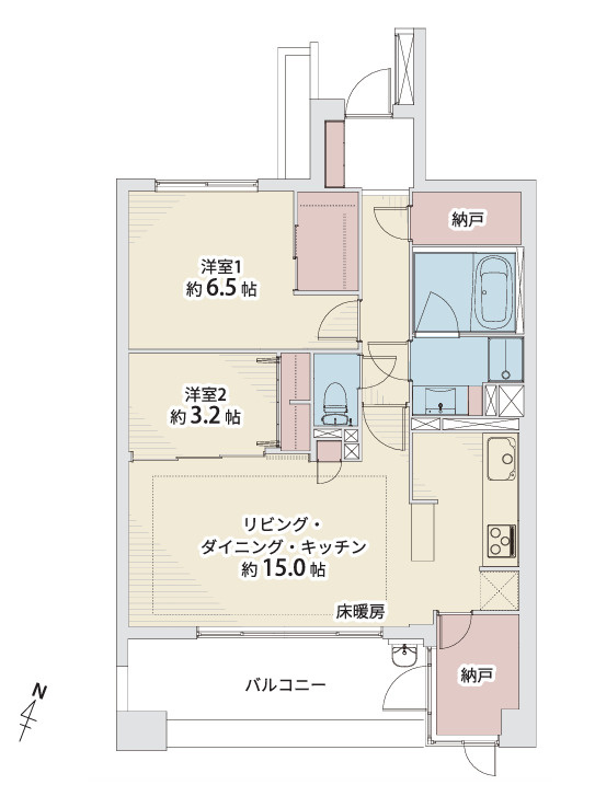 西小岩パークホームズの間取り