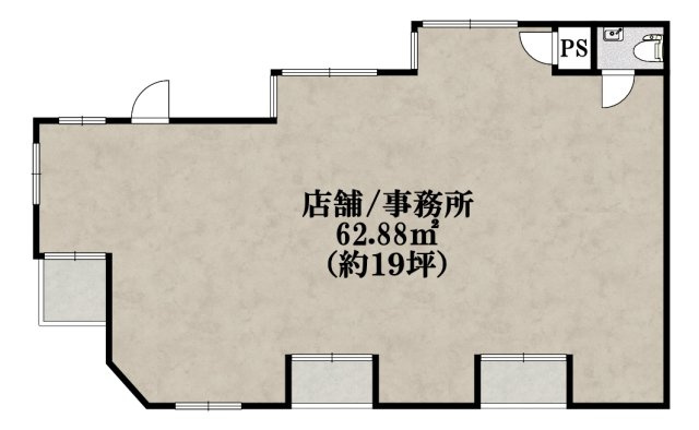 野里1丁目貸事務所の間取り